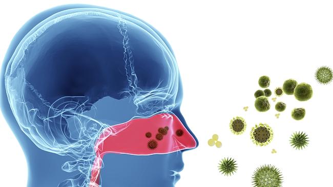 Common cold caused by viral infections